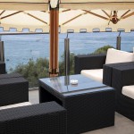 Ombrelloni da terrazzo e giardino: i tessuti outdoor