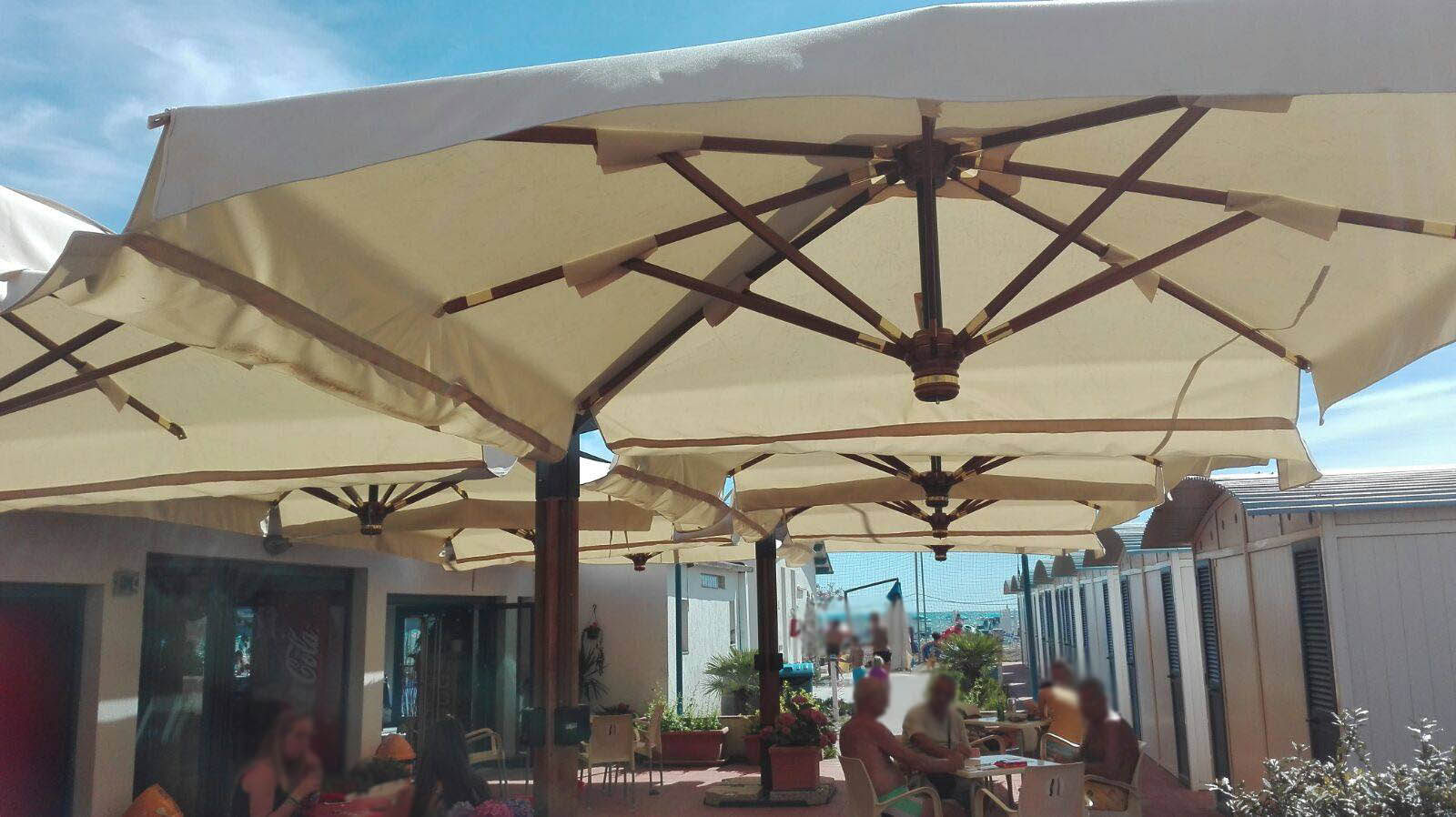 Parasols by the sea